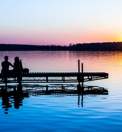 dock sunrise